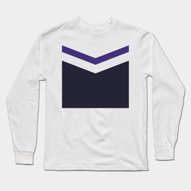 Real Madrid Retro 1996 - 97 Navy White Purple Tracksuit Long Sleeve T-Shirt by Culture-Factory